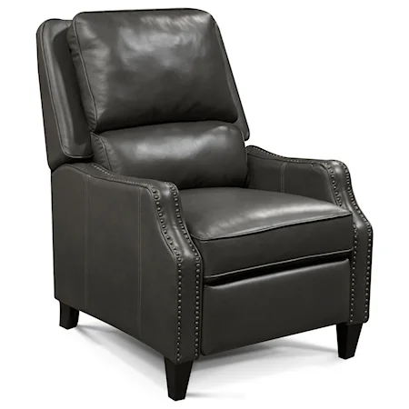Transitional Reclining Chair with Track Arms